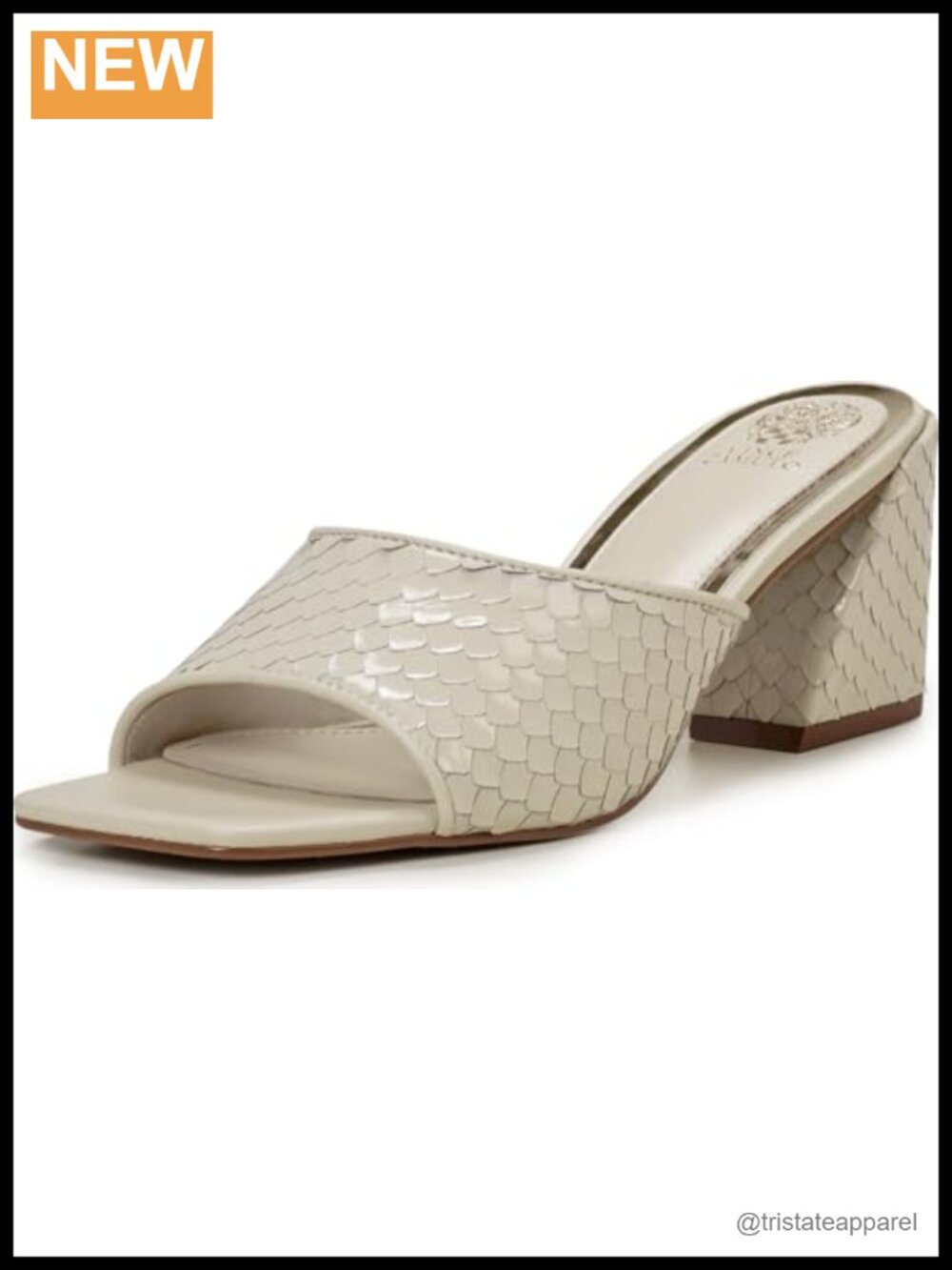 Suede Leather Block Heel Mule Sandal Open Square Toe Slingback Semi Formal